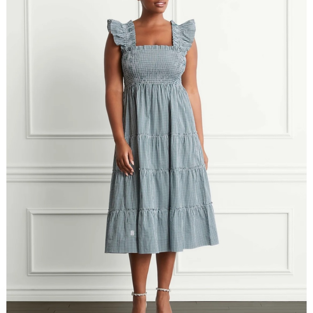 Hill House Emerald Gingham Ellie Nap Dress Size XS